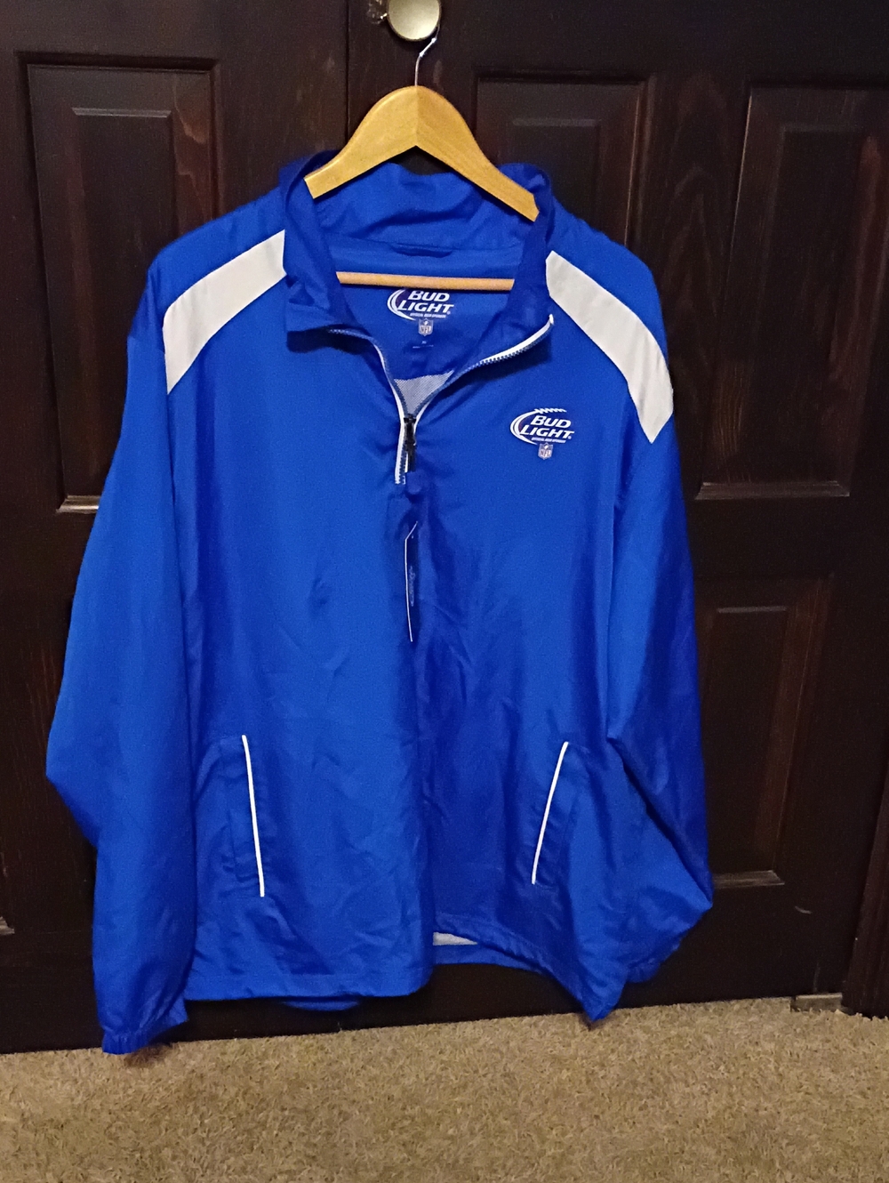Men's Bud Light NFL  Pullover Blue  Windbreaker